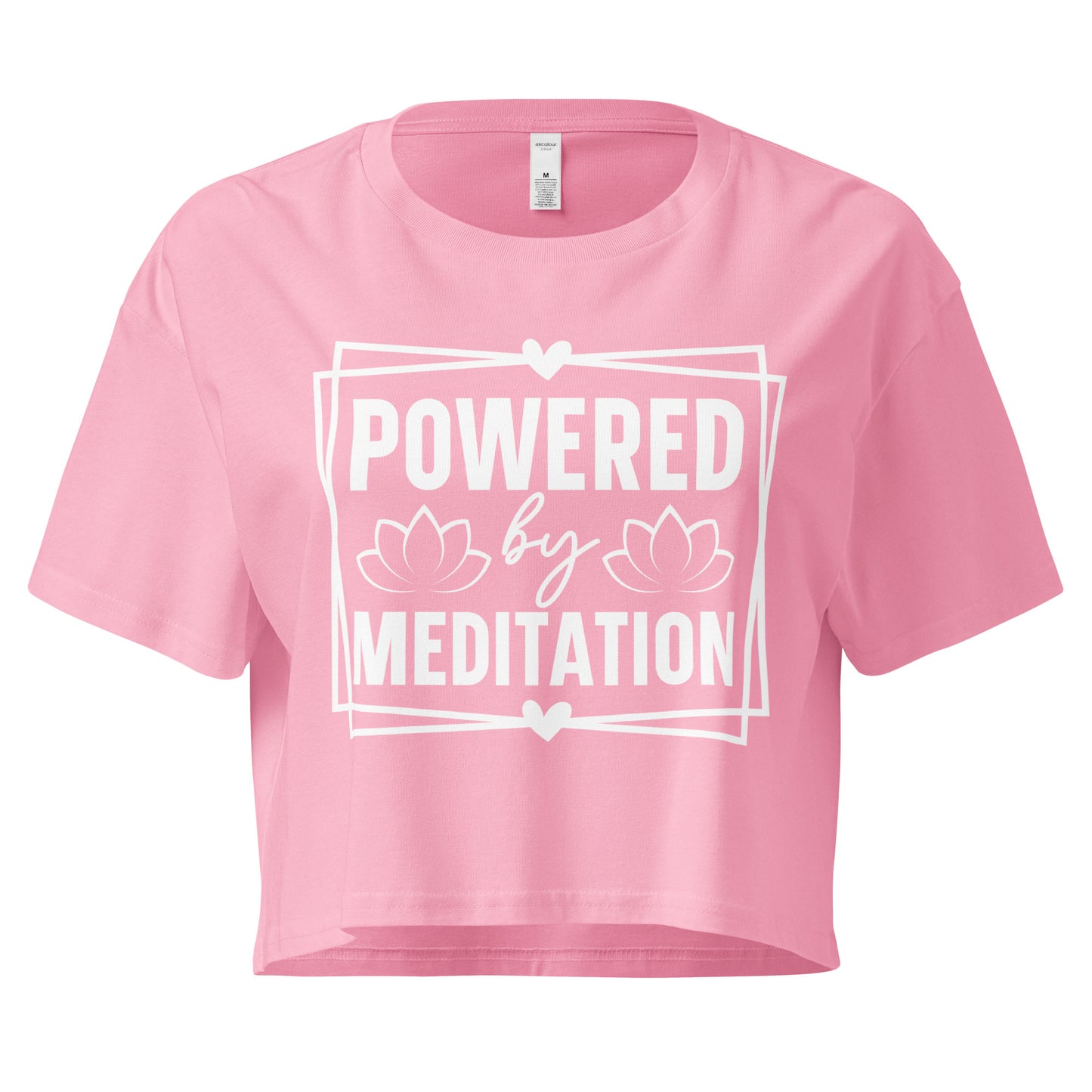 Powered By Meditation Women’s crop top-Soul Flow Apparel