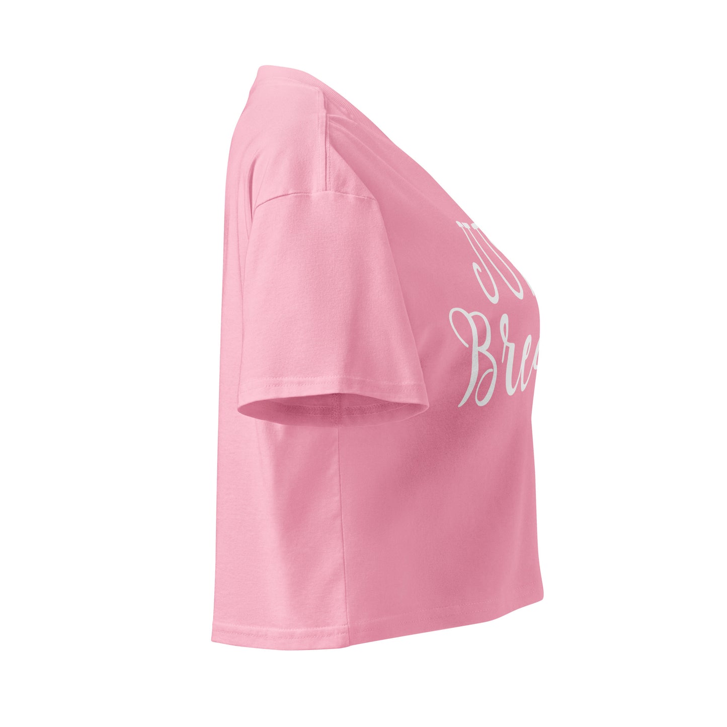 Just Breath Script Women’s crop top-Soul Flow Apparel