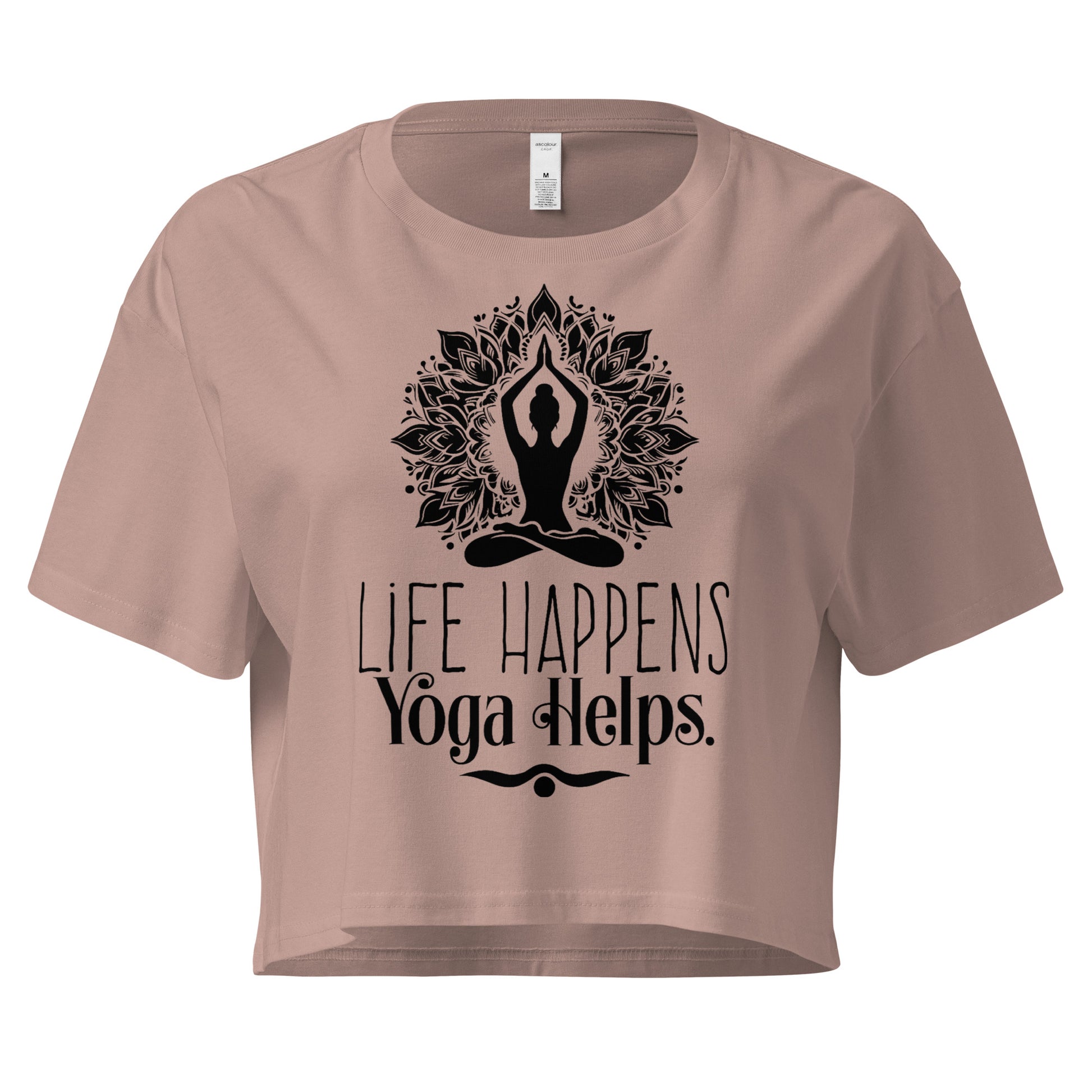 Life Happens Yoga Helps Women’s crop top-Soul Flow Apparel