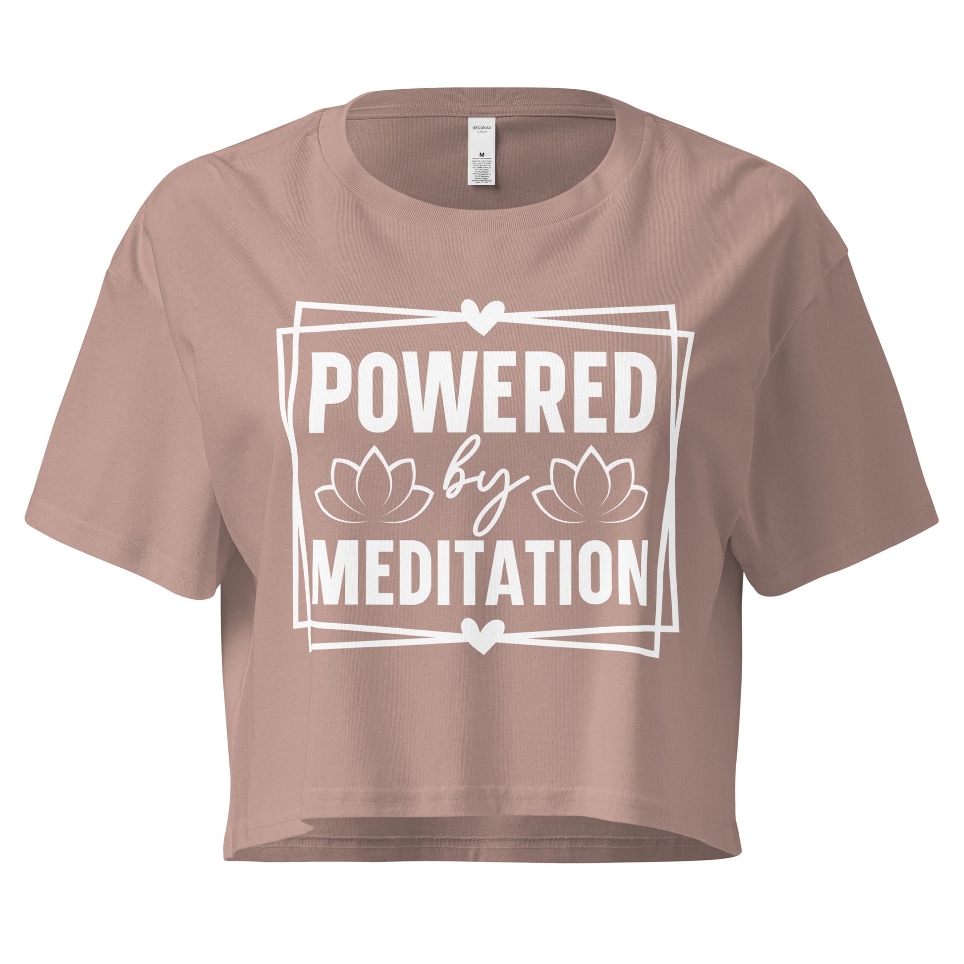 Powered By Meditation Women’s crop top-Soul Flow Apparel
