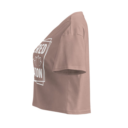 Powered By Meditation Women’s crop top-Soul Flow Apparel