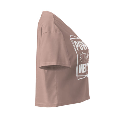 Powered By Meditation Women’s crop top-Soul Flow Apparel