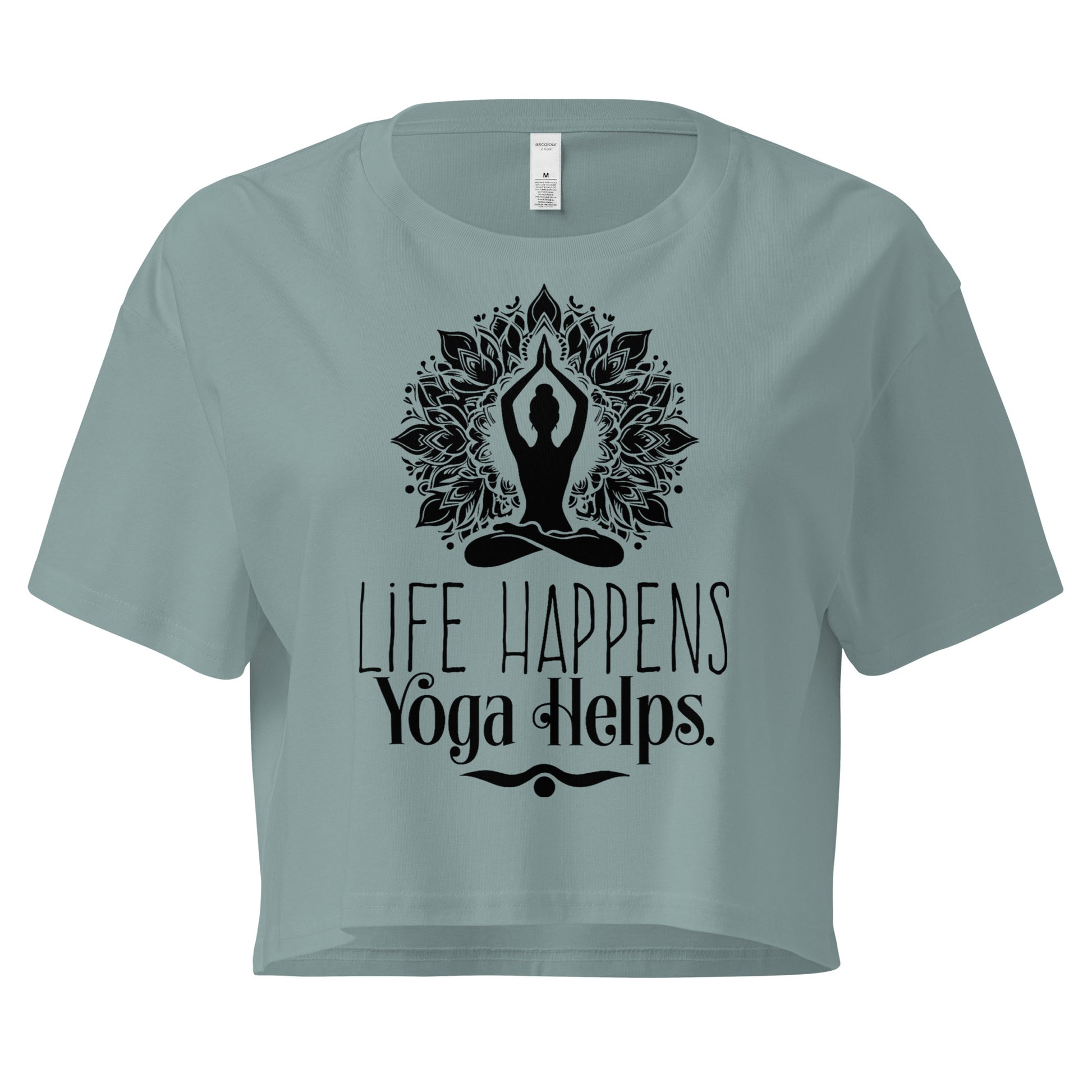 Life Happens Yoga Helps Women’s crop top-Soul Flow Apparel