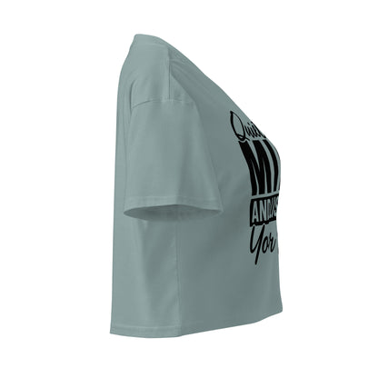 Quiet Your Mind Women’s crop top-Soul Flow Apparel