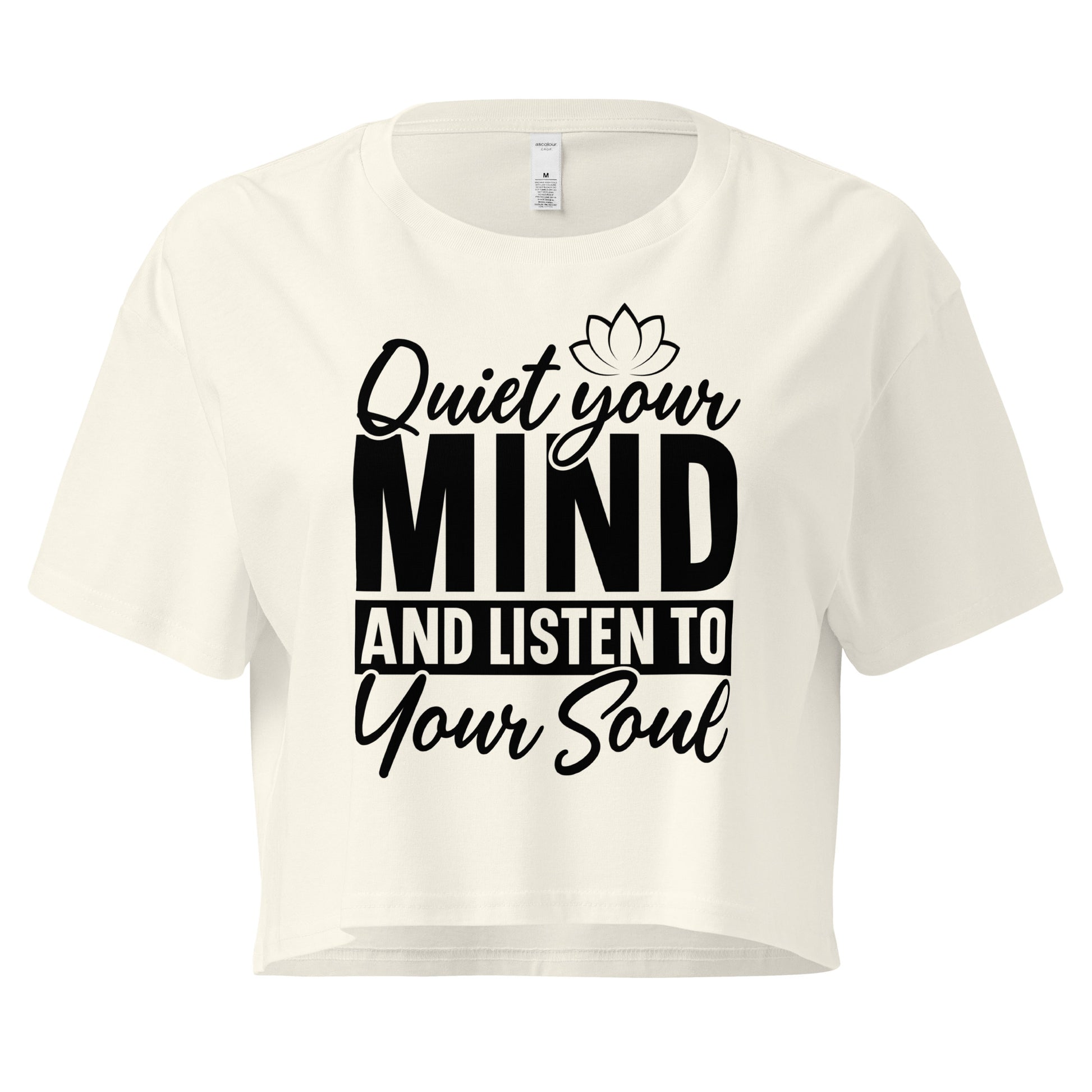 Quiet Your Mind Women’s crop top-Soul Flow Apparel