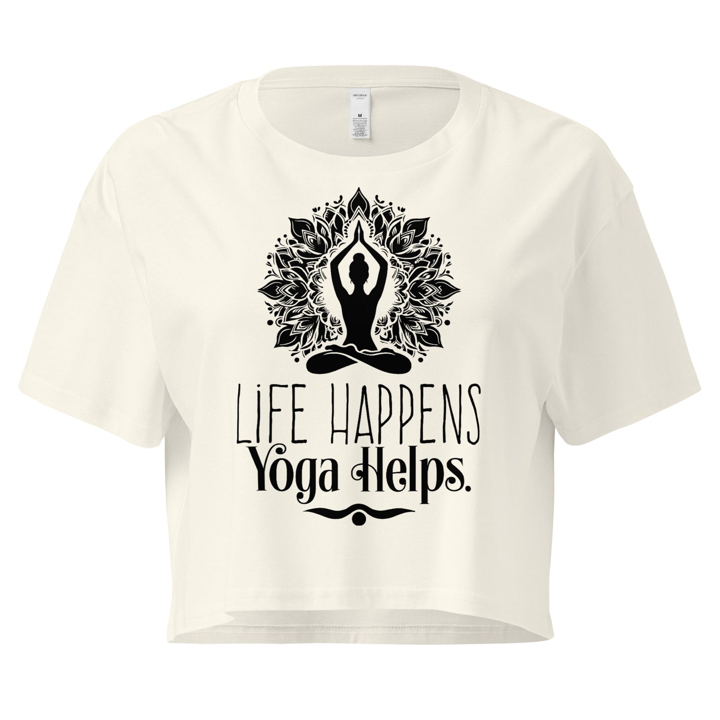 Life Happens Yoga Helps Women’s crop top-Soul Flow Apparel
