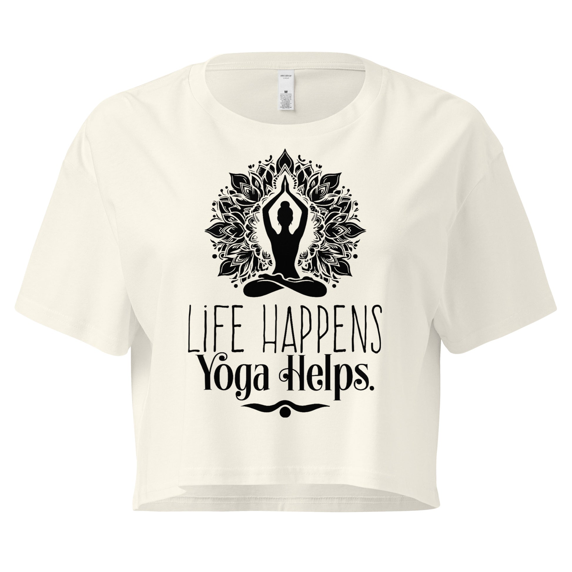 Life Happens Yoga Helps Women’s crop top-Soul Flow Apparel