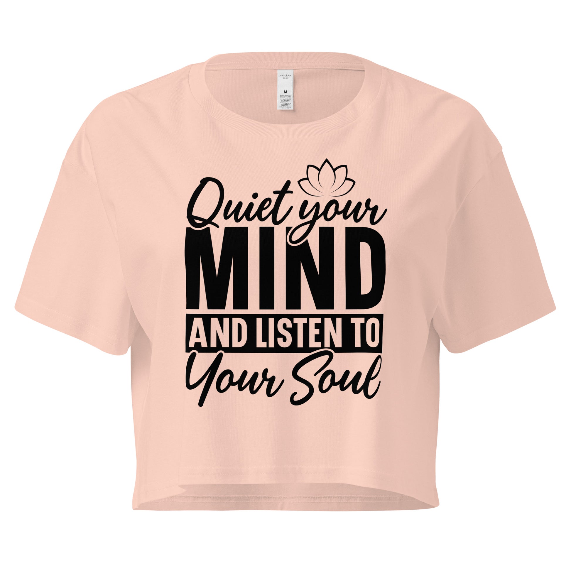 Quiet Your Mind Women’s crop top-Soul Flow Apparel
