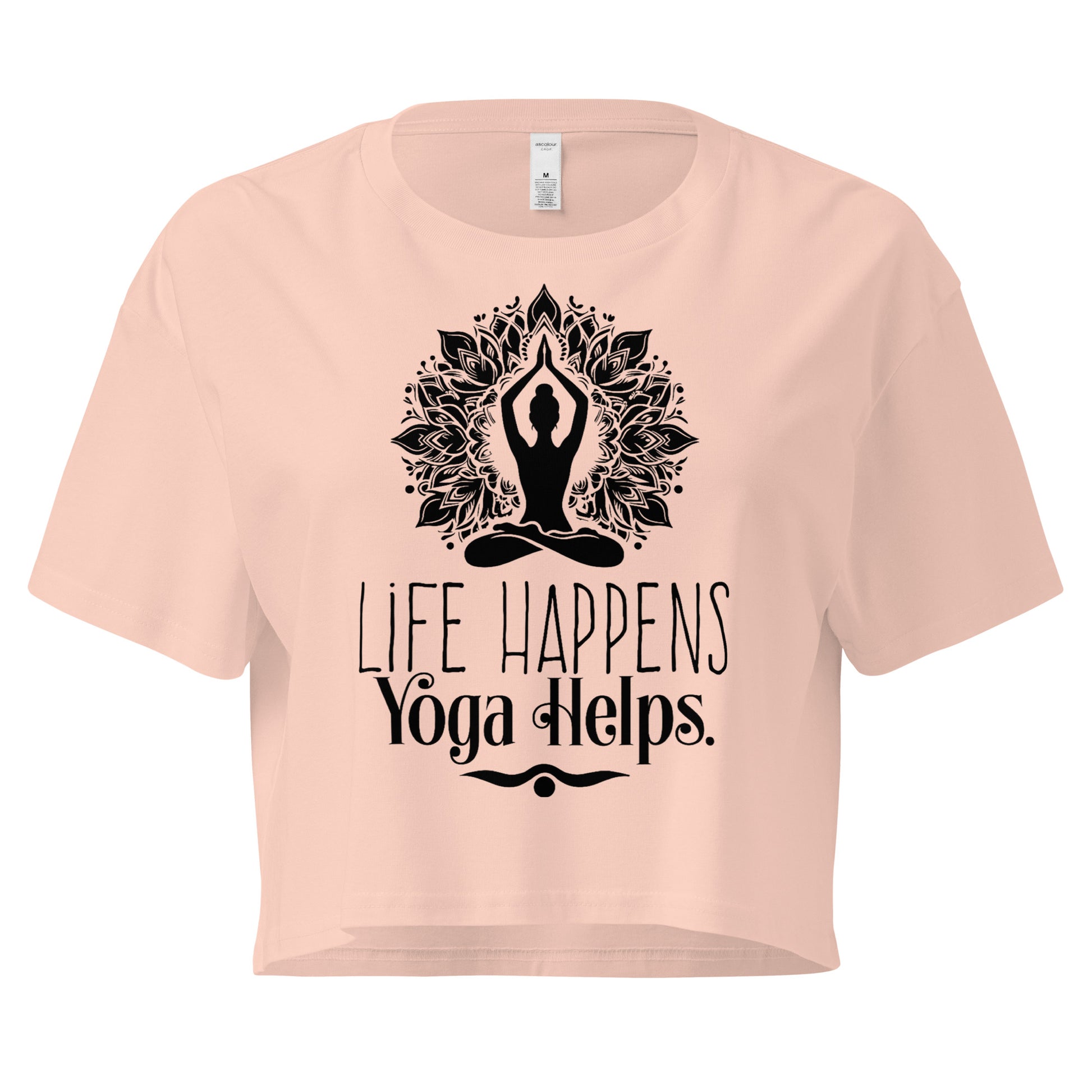 Life Happens Yoga Helps Women’s crop top-Soul Flow Apparel