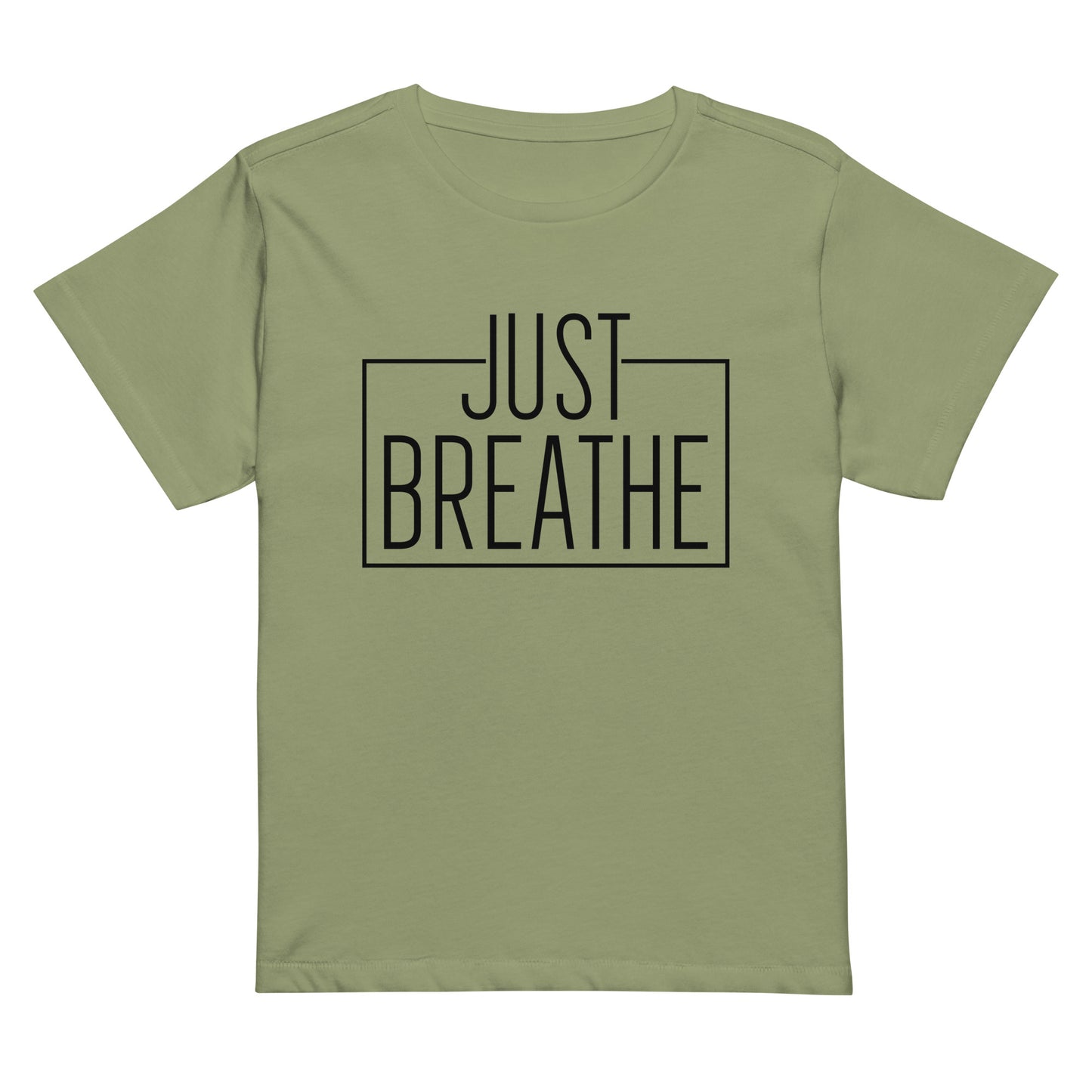 Just Breath Women’s high-waisted t-shirt-Soul Flow Apparel