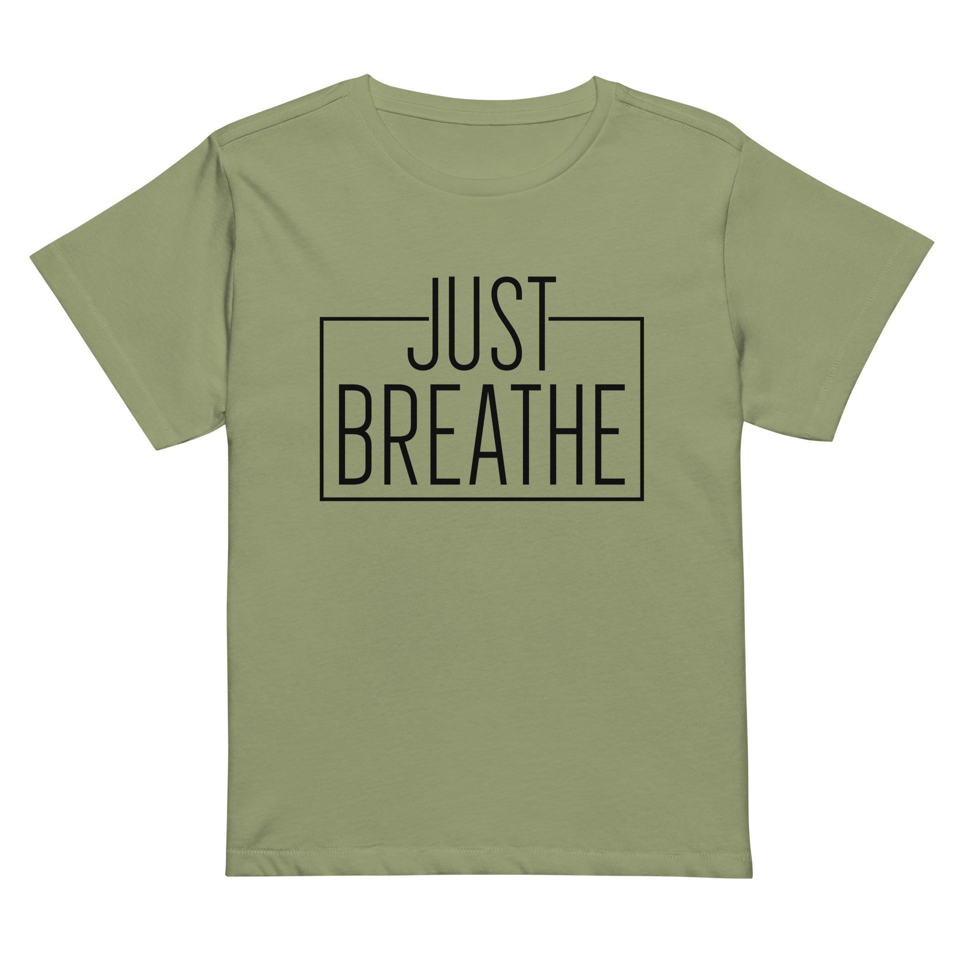 Just Breath Women’s high-waisted t-shirt-Soul Flow Apparel