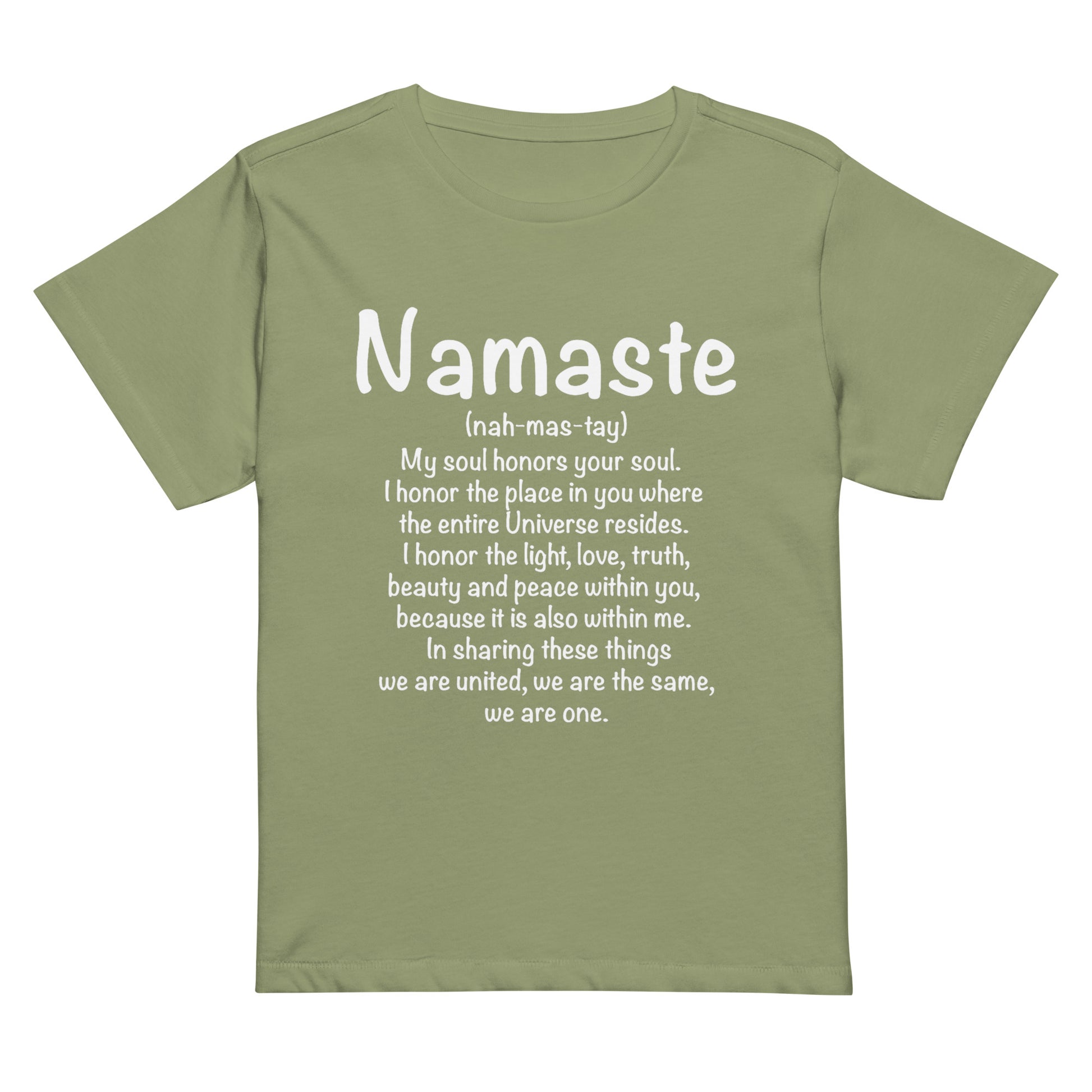 Namaste Women’s high-waisted t-shirt-Soul Flow Apparel