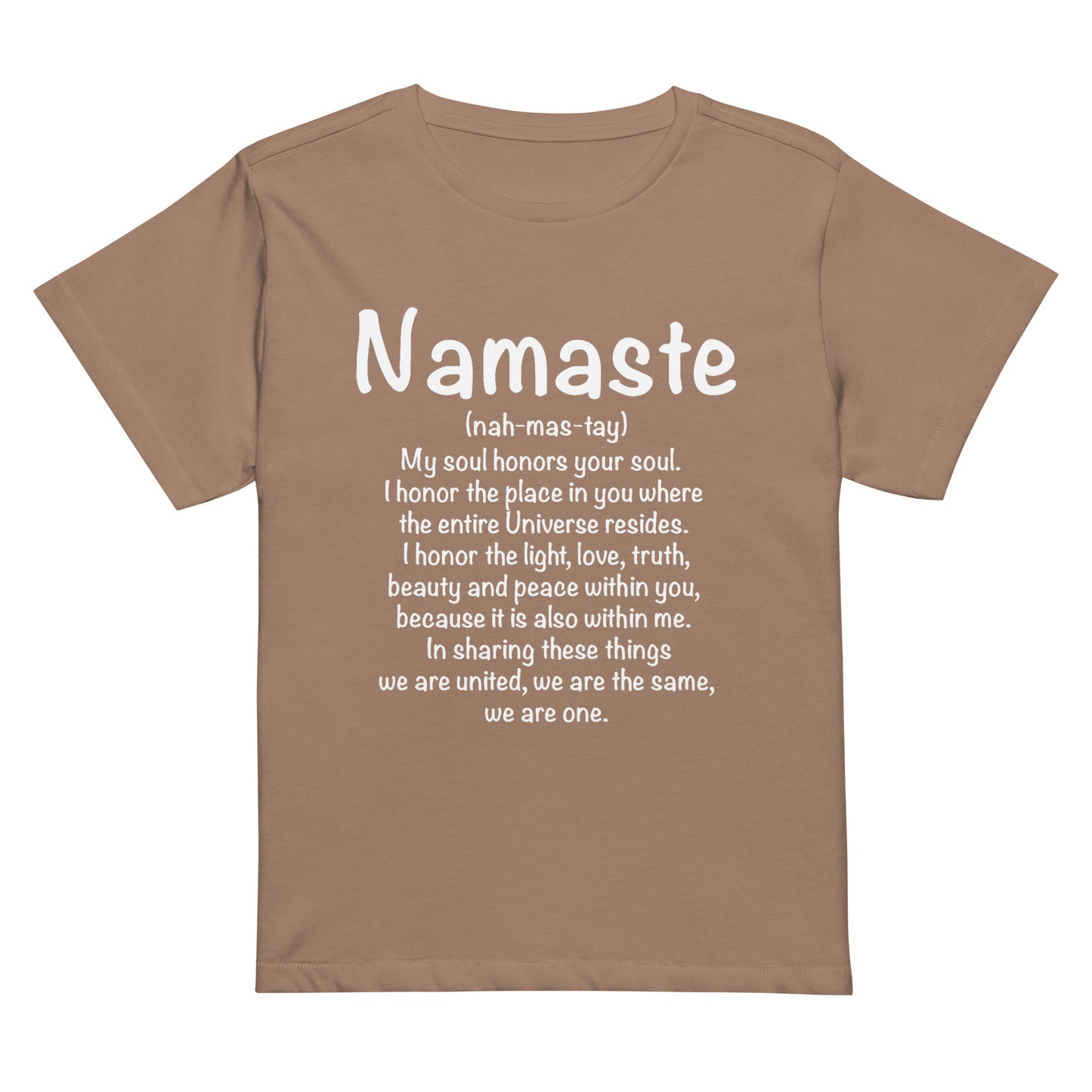 Namaste Women’s high-waisted t-shirt-Soul Flow Apparel