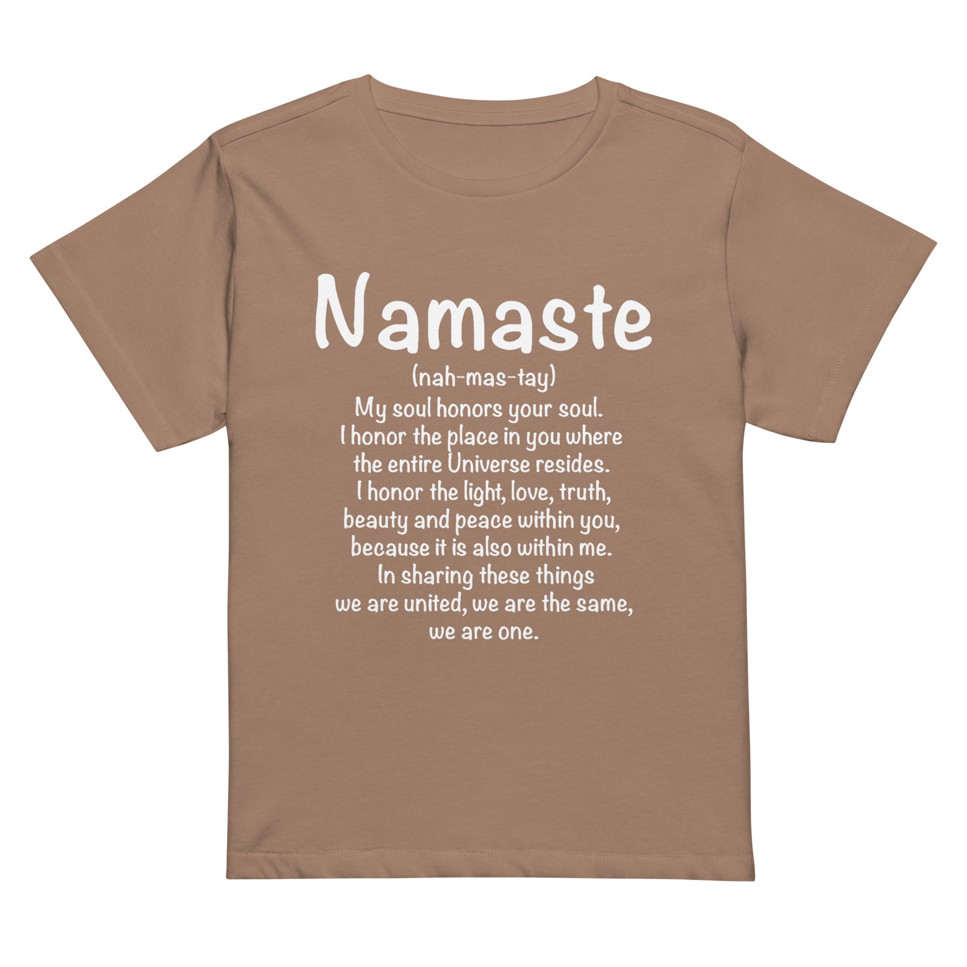 Namaste Women’s high-waisted t-shirt-Soul Flow Apparel