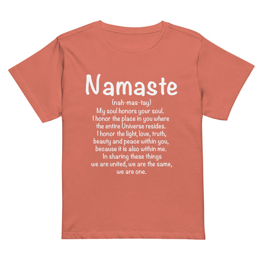 Namaste Women’s high-waisted t-shirt-Soul Flow Apparel