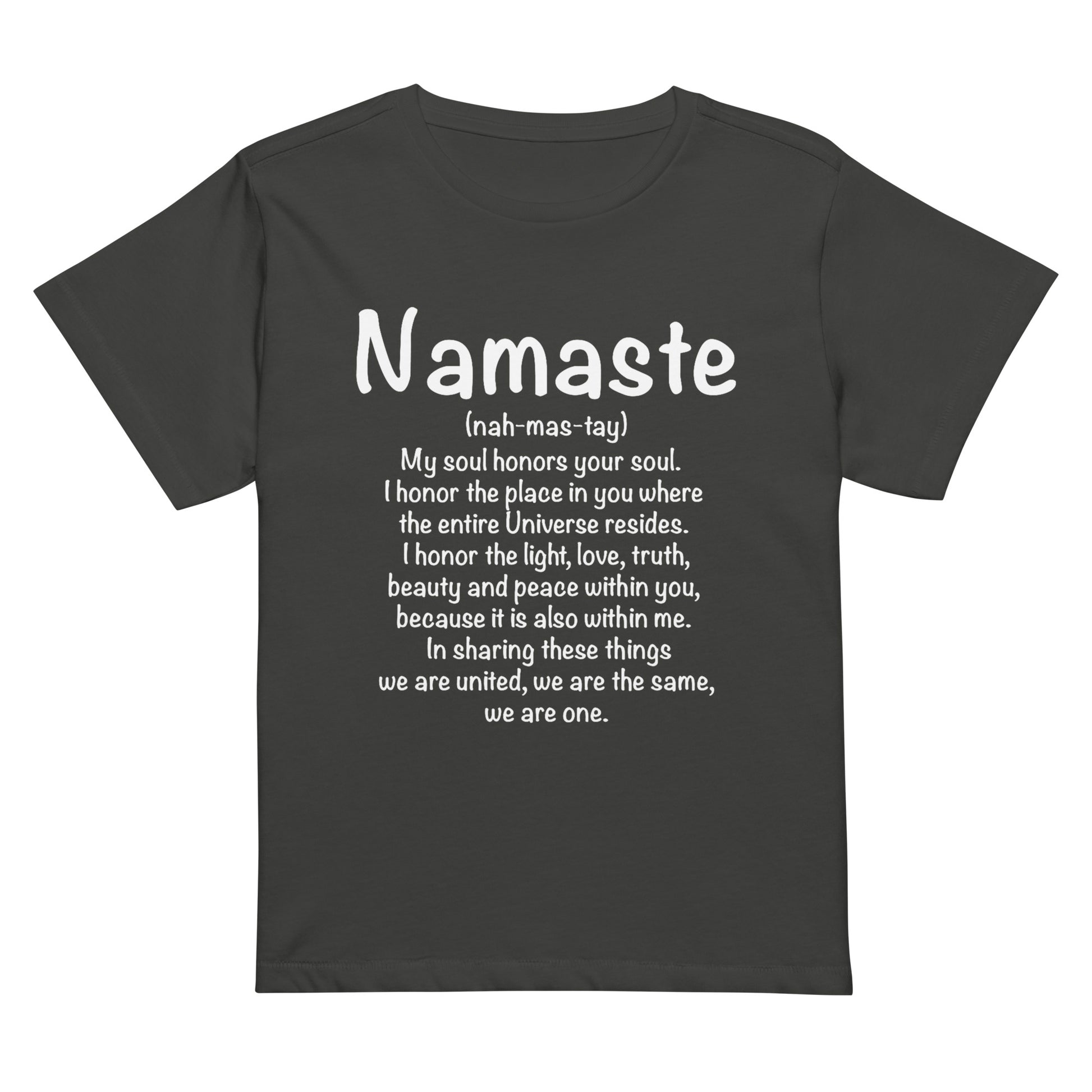 Namaste Women’s high-waisted t-shirt-Soul Flow Apparel