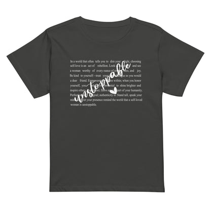 Unstoppable Women’s high-waisted t-shirt-Soul Flow Apparel