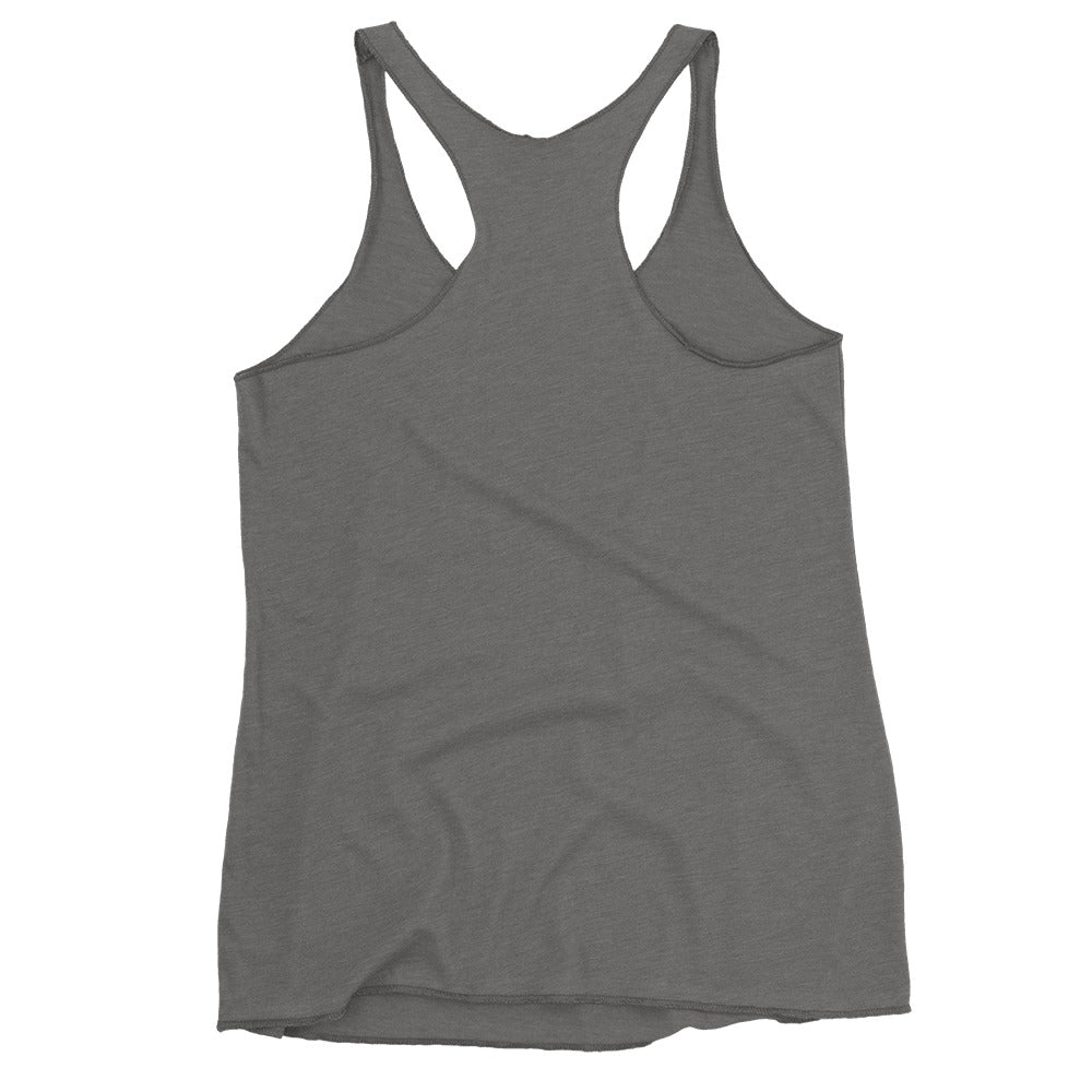Soul Flow Yoga Store grey racerback yoga tank back view casual fit sleeveless top Yoga Tank, Yoga Shirt, Yoga Apparel
