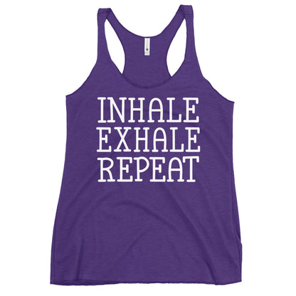 Inhale Exhale Repeat Women's Racerback Tank-Soul Flow Apparel