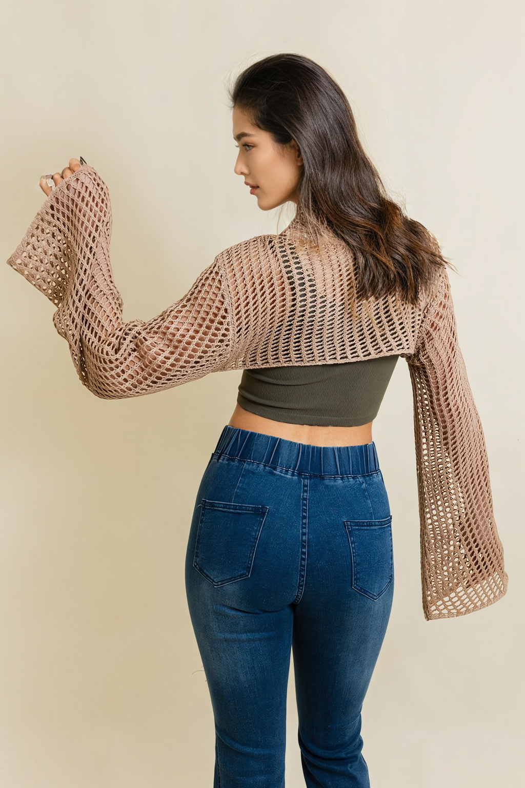 Loom Knitted Cropped Sweater Leto Collection