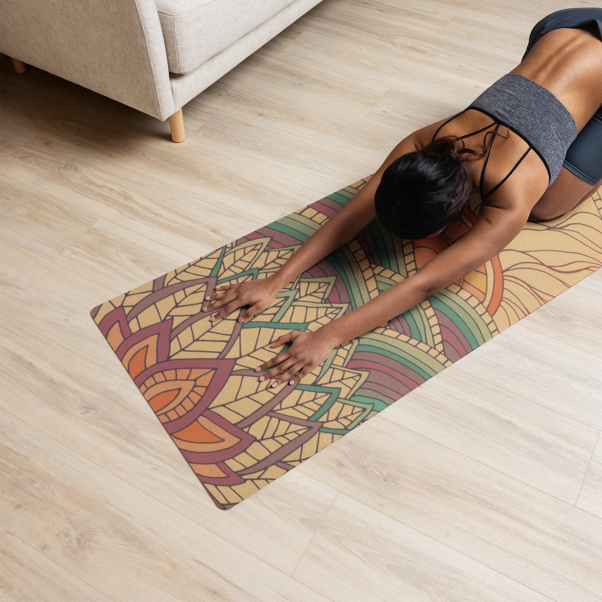 Soul Flow Apparel | Boho Lotus Fields Yoga mat